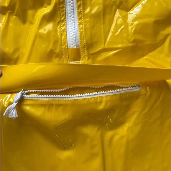 NWT Tory Sport Yellow Rain Coat Rain Jacket Womens Size XS/S Yellow Anorak - Picture 13 of 15